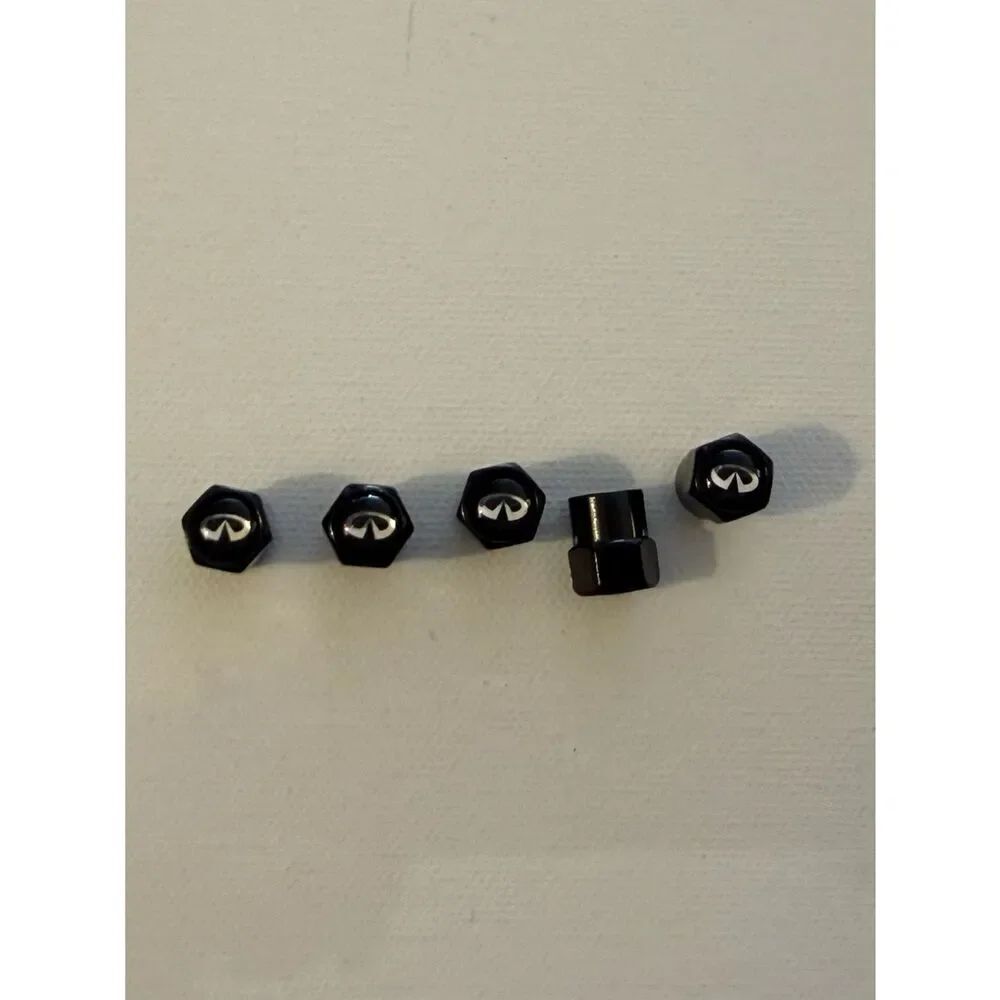 Infinity Valve Stem Caps in Black Set of 5 NWT